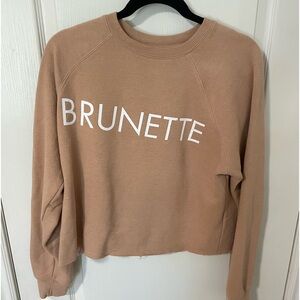 Brunette the label cropped sweatshirt!